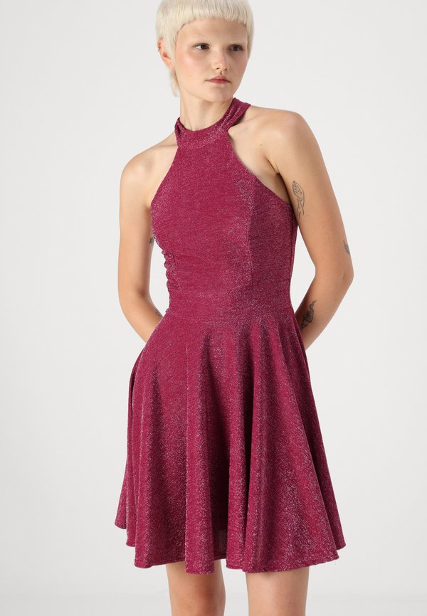 WAL G. BALI HALTERNECK SKATER DRESS