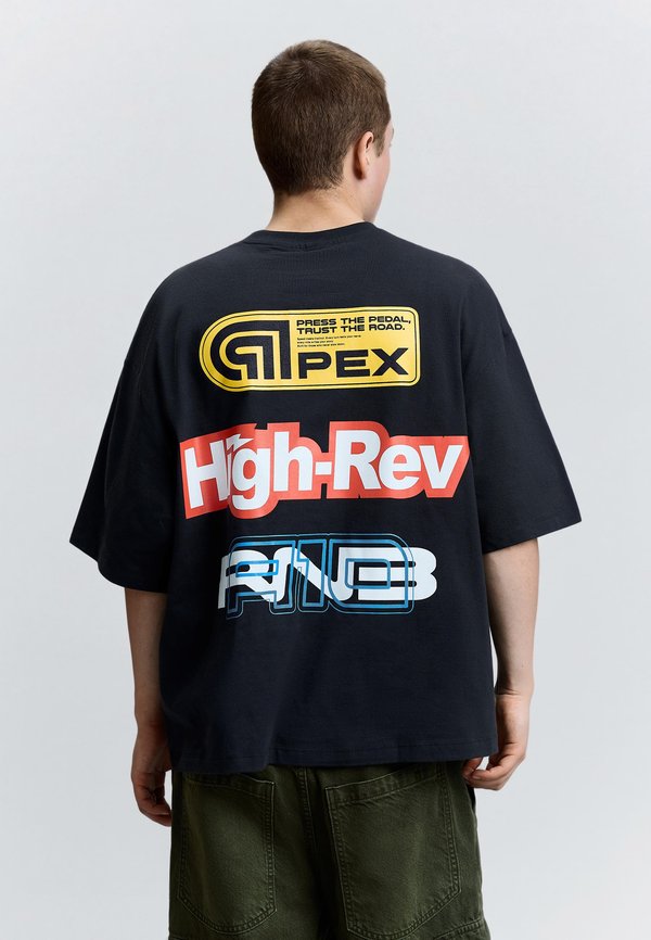 Bershka RACING PRINT - T-SHIRT - Print T-shirt - royal blue