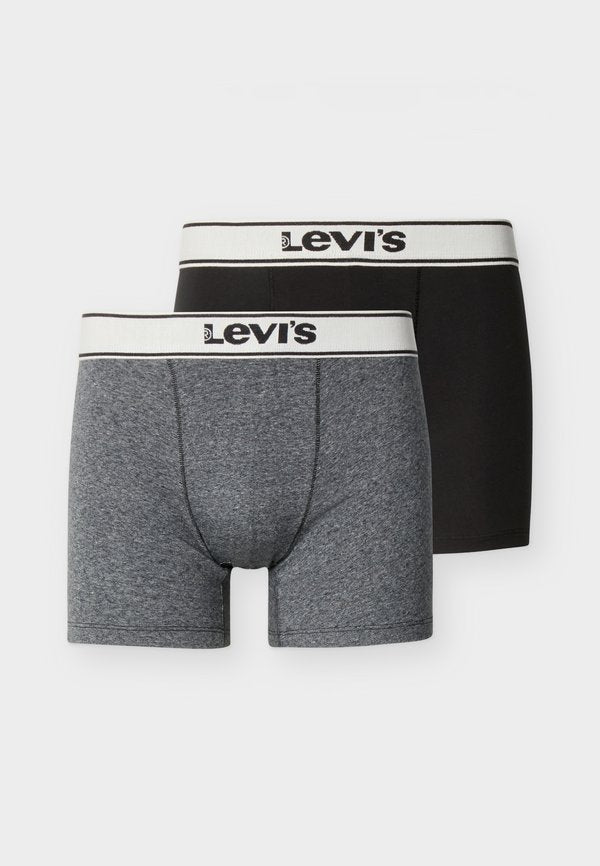 Levi's® MEN BRIEF 2 PACK - Boxer briefs - black/dark grey