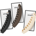 Bananenghaarspange, schwarz/braun/beige ebelin