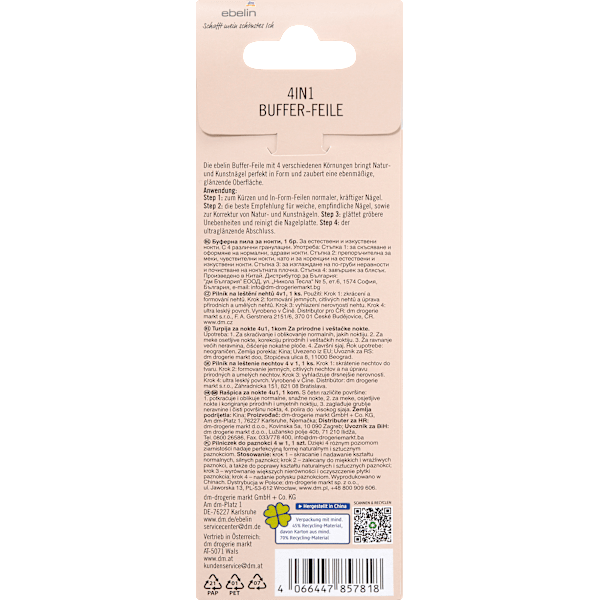Buffer Nagelfeile 4in1 ebelin