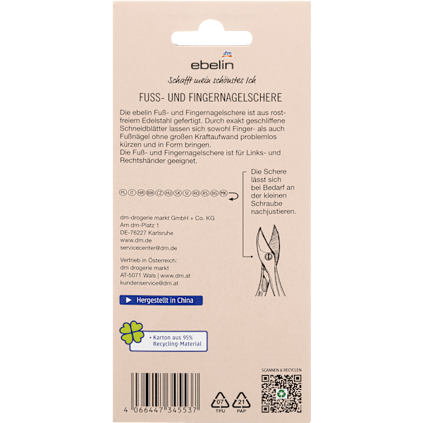 Fuß- und Fingernagelschere ebelin