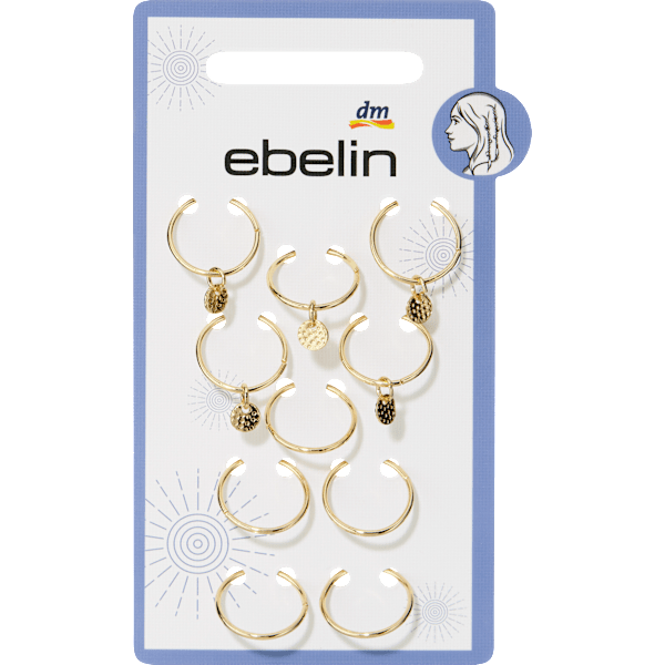 Haar-Piercings, Gold-Optik ebelin