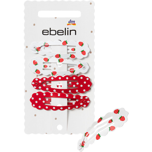 Haarclips gewellt, Erdbeere ebelin