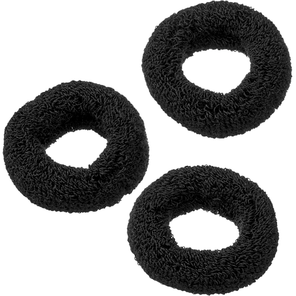 Haargummis dick, schwarz ebelin
