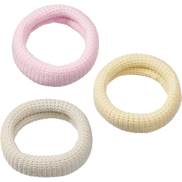 Haargummis gelb/rosa/salbeigrün ebelin