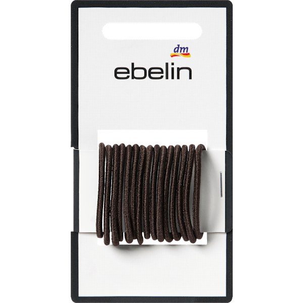 Haargummis klein dünn, braun ebelin