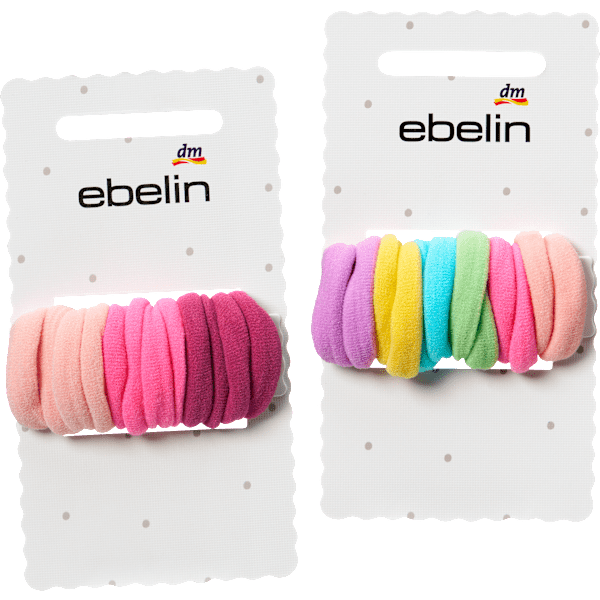 Haargummis mini, Rosa/Bunt-Mix ebelin