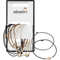 Haargummis mit Perlen, braun/schwarz/beige ebelin
