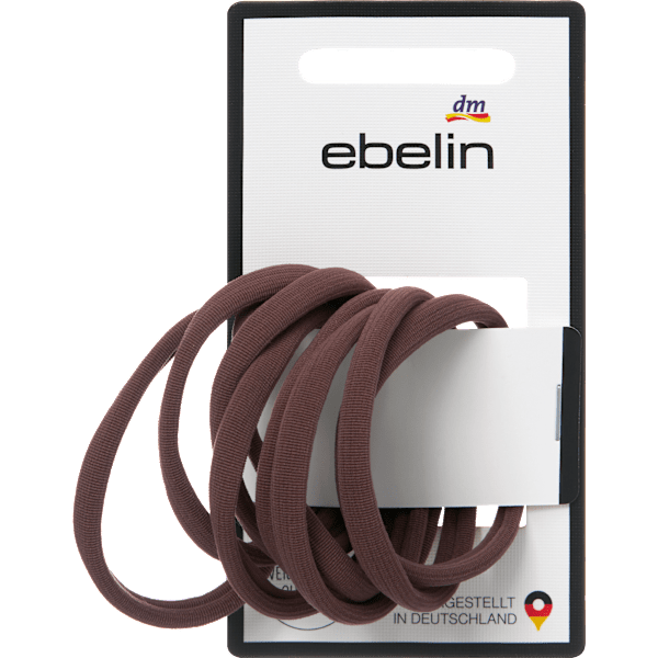 Haargummis weich, braun ebelin