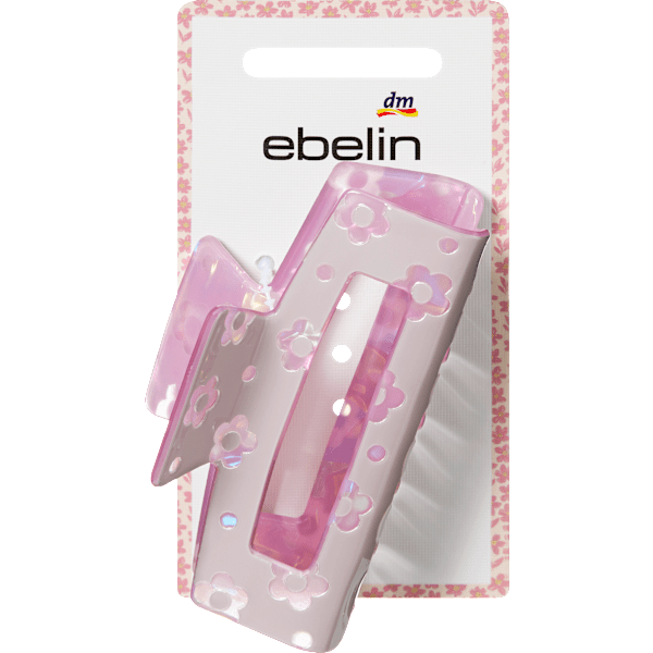 Haarklammer Cut-Out mit Blumen, flieder ebelin