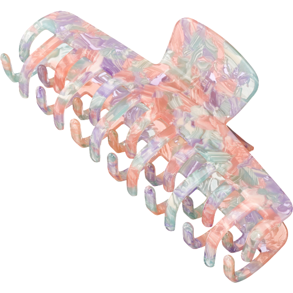 Haarklammer Double-Teeth, rosa/mint/flieder ebelin