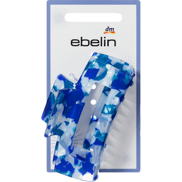 Haarklammer mit Cut-out, blau ebelin