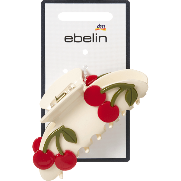 Haarklammer mit Kirschen-Applikationen, creme ebelin