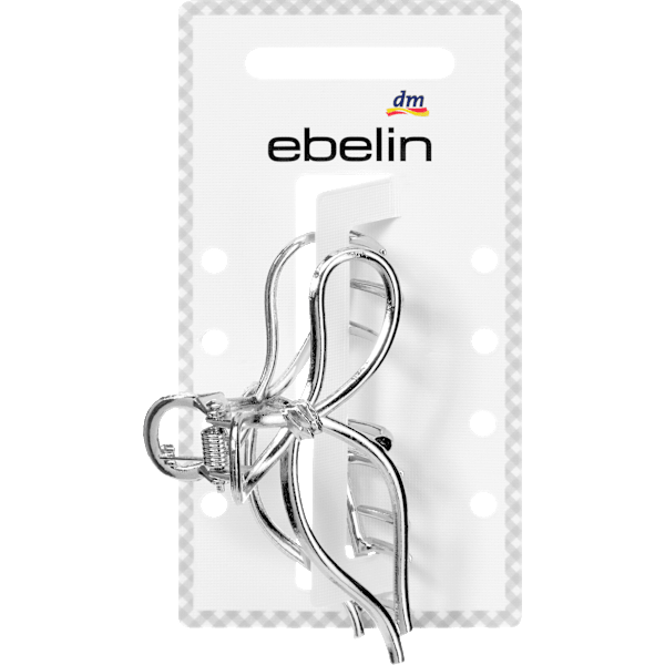 Haarklammer Schleife, Silber-Optik ebelin