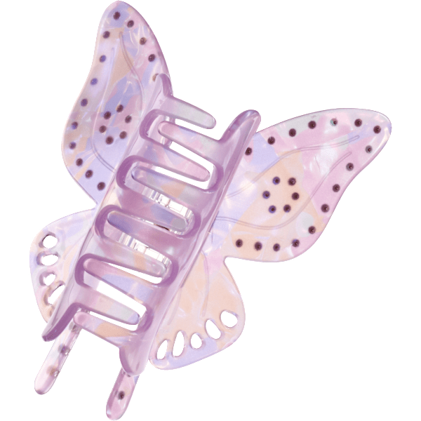 Haarklammer Schmetterling mit Glitzer, lila ebelin