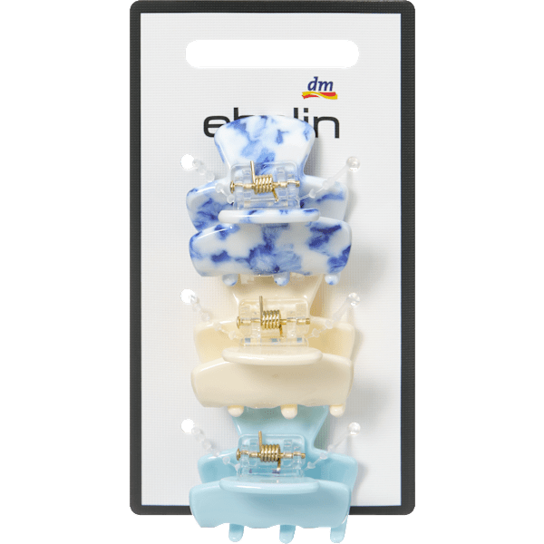 Haarklammern midi, hellblau/creme ebelin