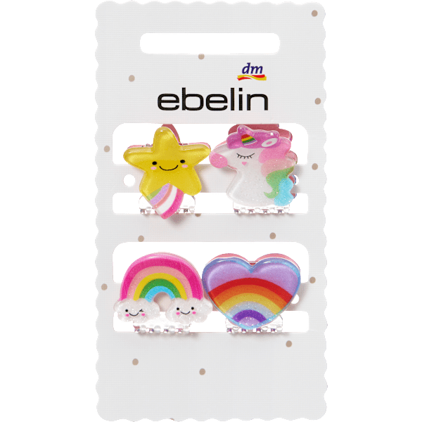 Haarklammern Regenbogen/Einhorn ebelin