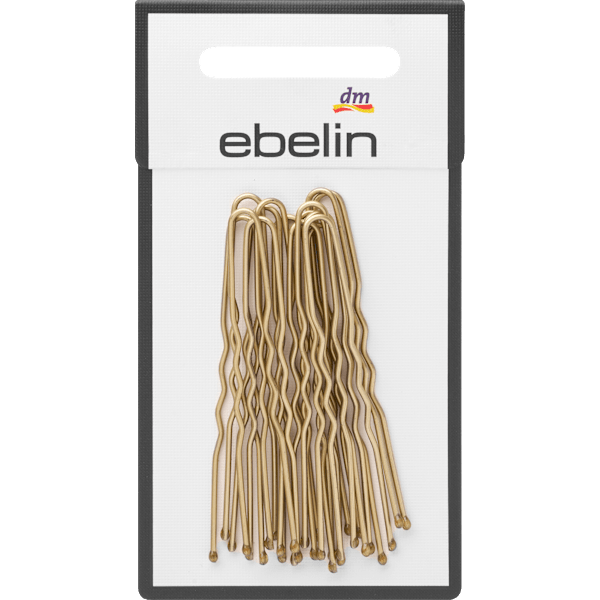 Haarnadeln gewellt, Gold-Optik ebelin