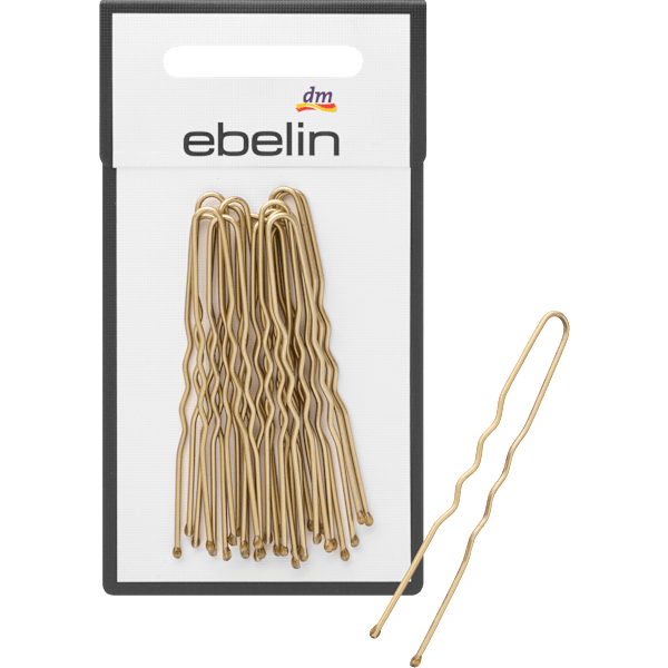 Haarnadeln gewellt, Gold-Optik ebelin