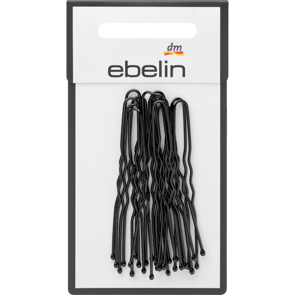 Haarnadeln lang, schwarz ebelin