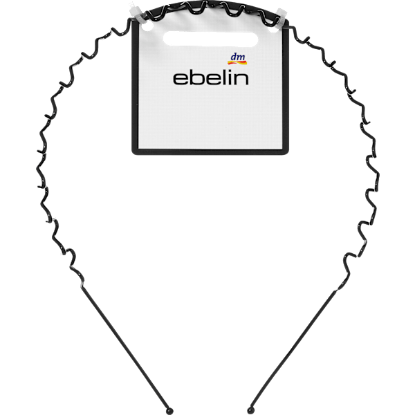 Haarreif gewellt, schwarz ebelin