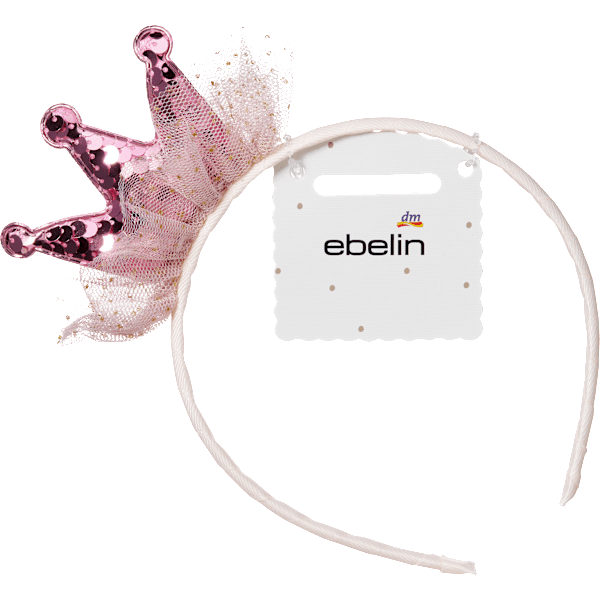 Haarreif mit Pailletten-Krone ebelin