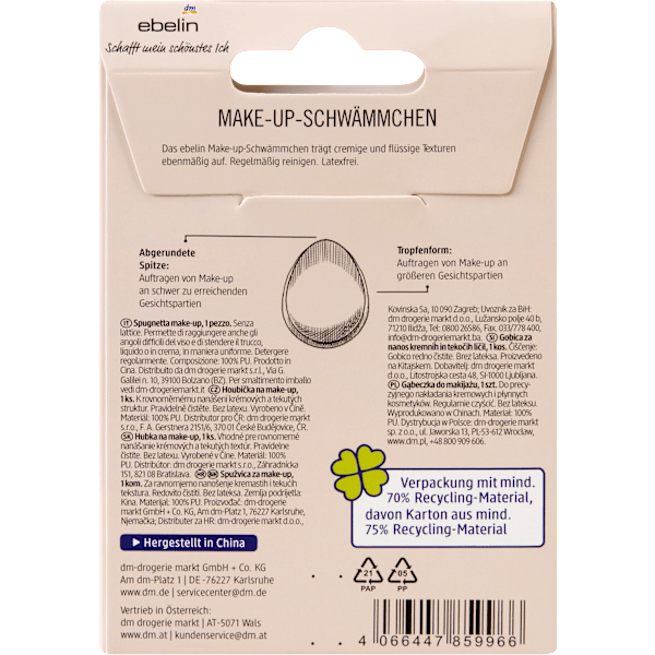 Make-up Schwamm oval ebelin
