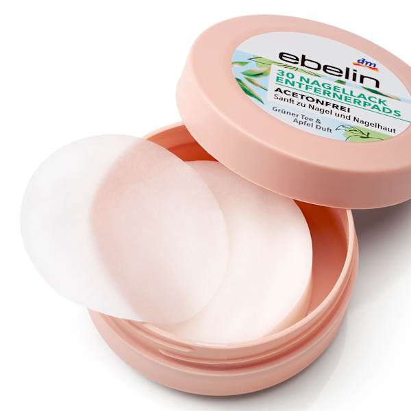 Nagellackentferner Pads Grüner Tee und Apfel ebelin