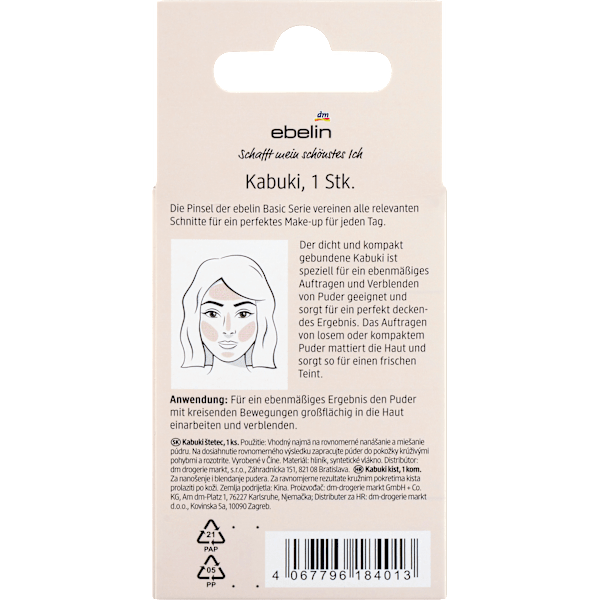 Pastell Kabuki Pinsel ebelin