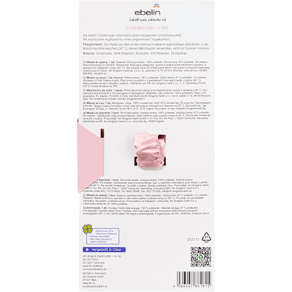 Schlafmaske Secret Flower Charm ebelin