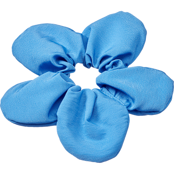 Scrunchie Blumenform, blau ebelin
