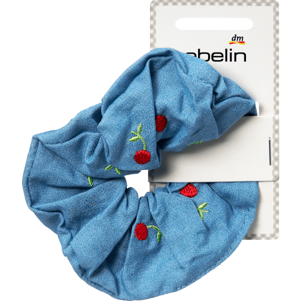 Scrunchie mit Kirschen, Denim ebelin
