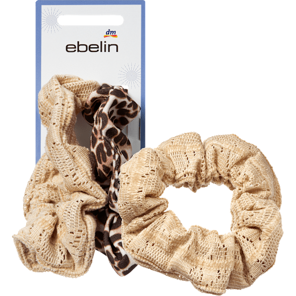 Scrunchies beige/Leo-Muster ebelin