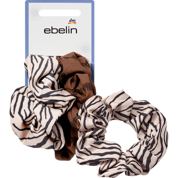 Scrunchies braun/Zebra-Muster ebelin