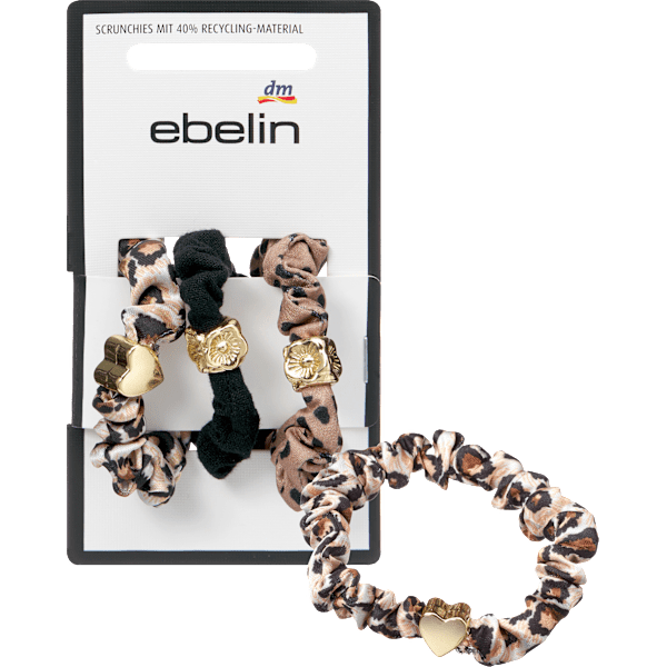 Scrunchies Leo-Muster mit Applikationen ebelin