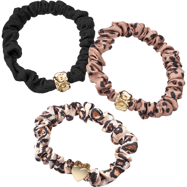 Scrunchies Leo-Muster mit Applikationen ebelin