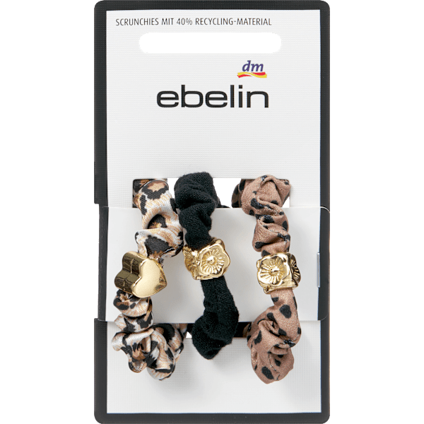Scrunchies Leo-Muster mit Applikationen ebelin
