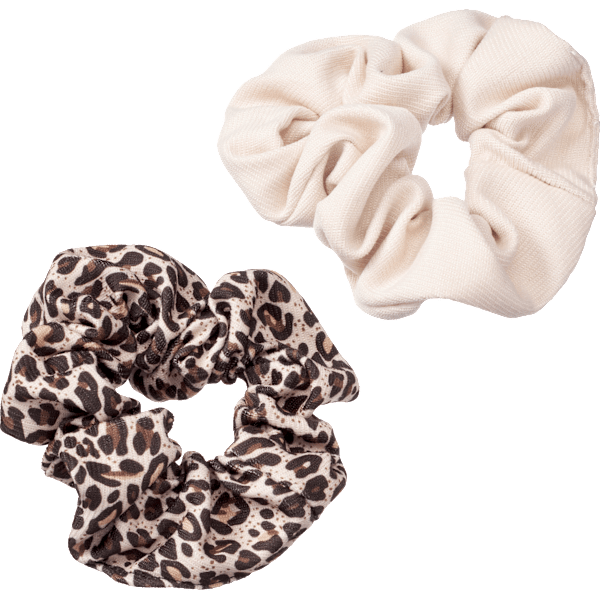 Scrunchies Leo-Optik/beige ebelin