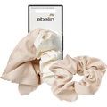 Scrunchies mit Glitzer, creme/beige ebelin
