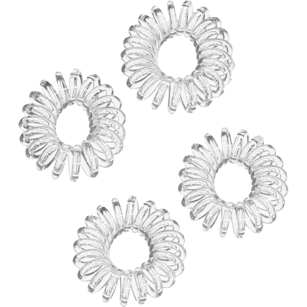 Spiralhaargummis mini, transparent ebelin