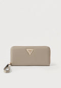 Guess LAUREL LARGE ZIP AROUND - Wallet - dark taupe