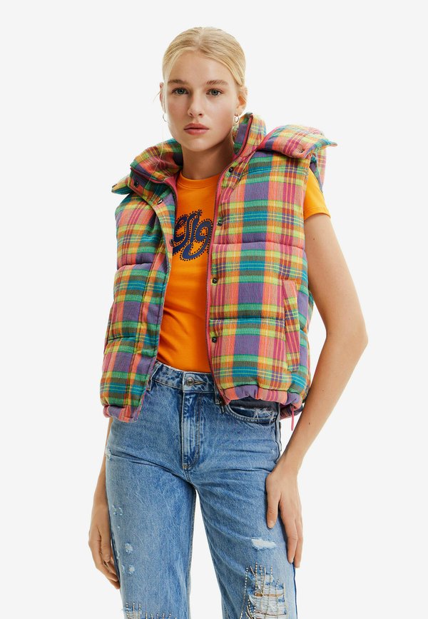 Desigual PLAID PADDED GILET