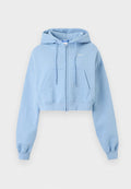 Nike Sportswear STUDIO FLEECE MEDIUM WEIGHT OVERSIZED FULL-ZIP CROPPED HOODIE - Zip-up sweatshirt - work blue/sail