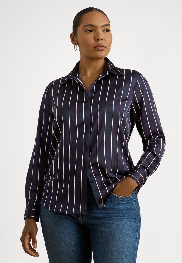 Lauren Ralph Lauren Woman CLASSIC FIT STRIPED CHARMEUSE SHIRT