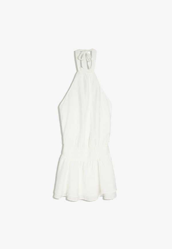 Bershka HALTER - MINI DRESS - Day dress - white