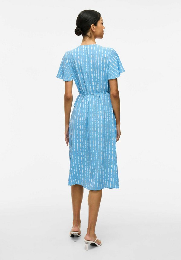 VILA VILOVIE S/S WRAP MIDI DRESS - NOOS