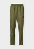adidas Performance WORKOUT ESSENTIALS ALL-SET 3 STRIPES KNIT - Tracksuit bottoms - olive strata/black