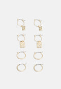 Pieces PCDICTA HOOP EARRINGS 4 PACK