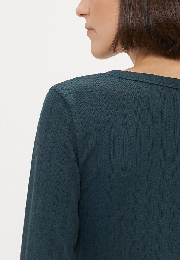 Abercrombie & Fitch POINTELLE LONG SLEEVE SHIRT
